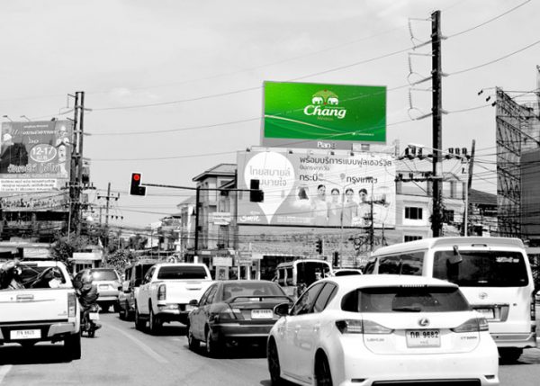 ป้ายโฆษณา led สามแยกตลาดเก่า 2 จังหวัดกระบี่